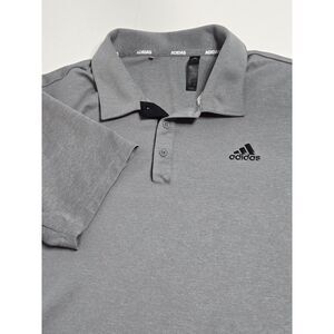 Adidas Performance Golf Polo Shirt | Men's Size L | Solid Heather Gray